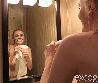 Redhead Beauty Riding For Facial